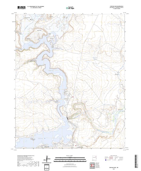 US Topo 7.5-minute map for Conchas Dam NM