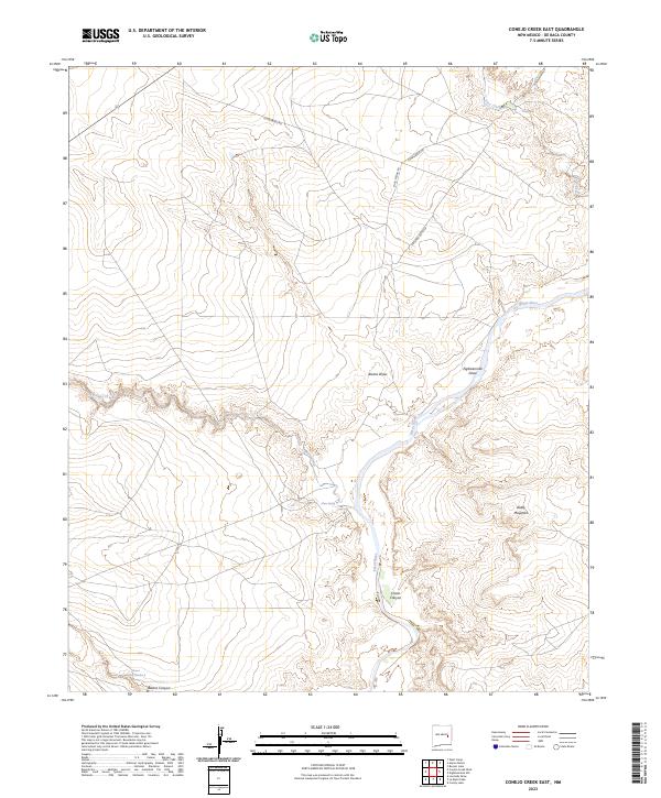 US Topo 7.5-minute map for Conejo Creek East NM