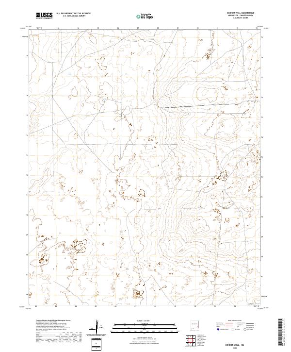 US Topo 7.5-minute map for Connor Well NM