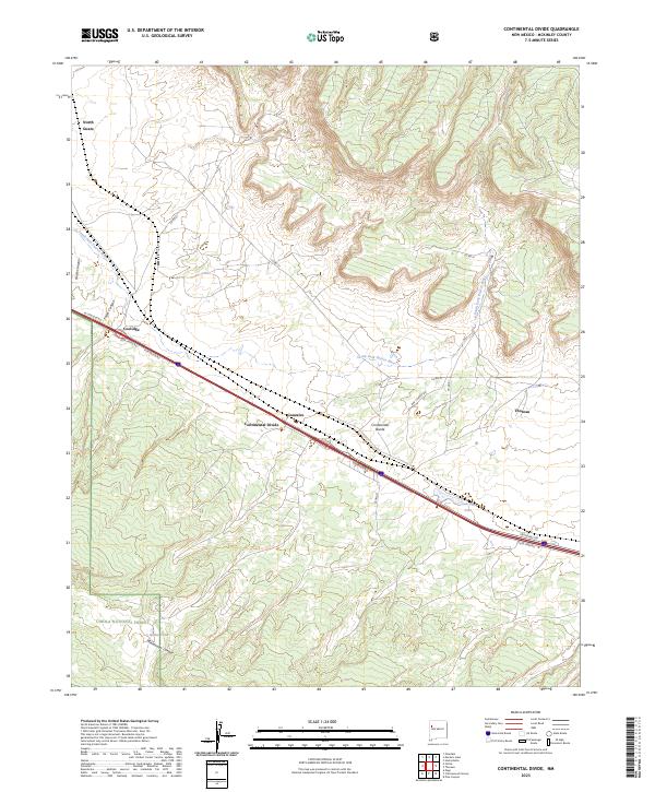 US Topo 7.5-minute map for Continental Divide NM