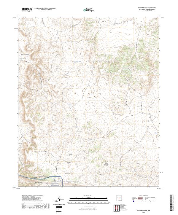 US Topo 7.5-minute map for Cooper Canyon NM