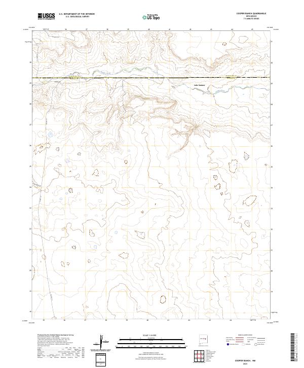 US Topo 7.5-minute map for Cooper Ranch NM