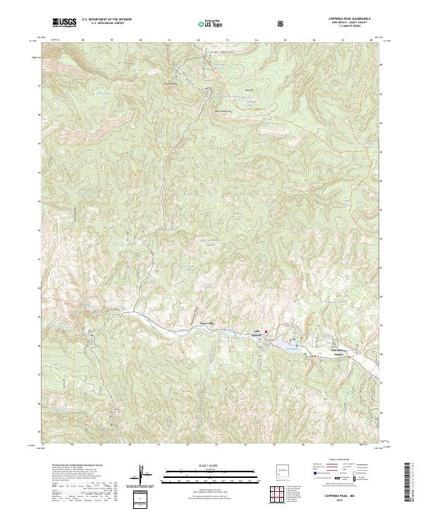 US Topo 7.5-minute map for Copperas Peak NM