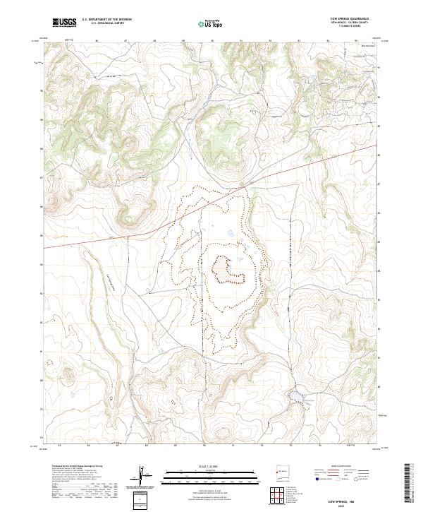 US Topo 7.5-minute map for Cow Springs NM