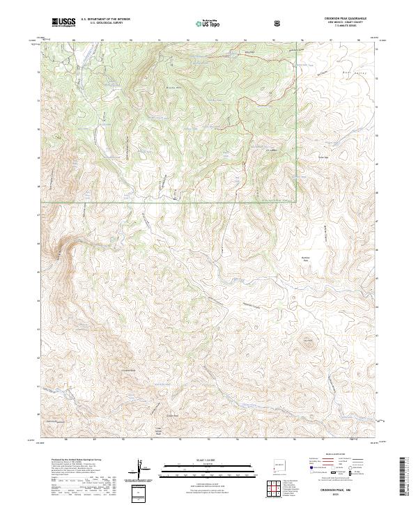 US Topo 7.5-minute map for Crookson Peak NM