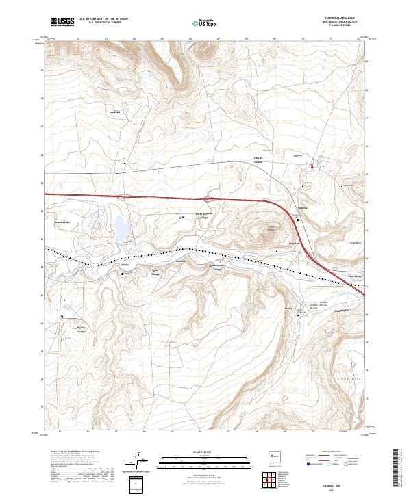 US Topo 7.5-minute map for Cubero NM