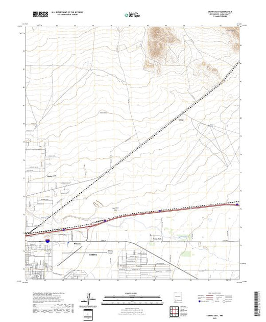 US Topo 7.5-minute map for Deming East NM – American Map Store