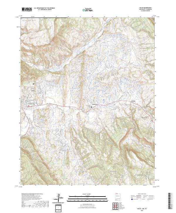 US Topo 7.5-minute map for Dulce NMCO – American Map Store