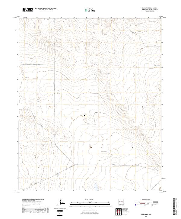 US Topo 7.5-minute map for Dunlap NE NM