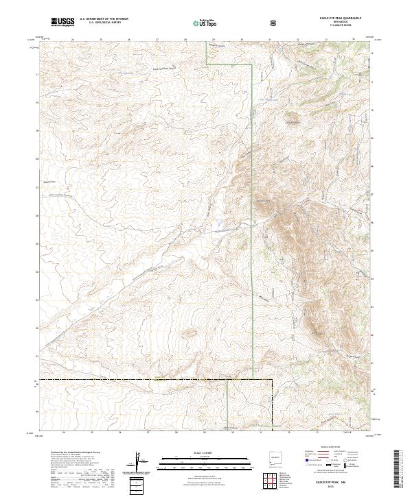 US Topo 7.5-minute map for Eagle Eye Peak NM