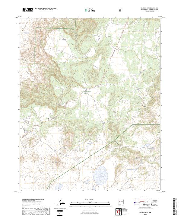 US Topo 7.5-minute map for El Dado Mesa NM