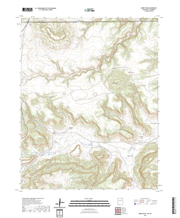 US Topo 7.5-minute map for Emery Peak NMCO