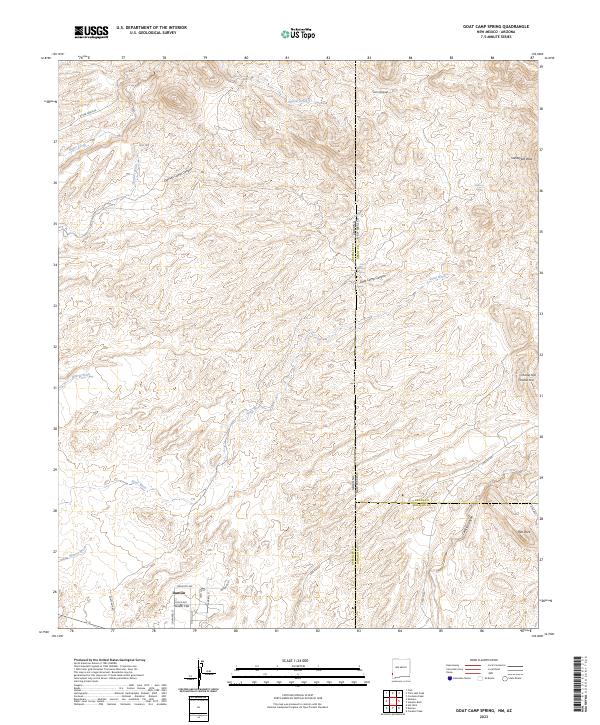 US Topo 7.5-minute map for Goat Camp Spring NMAZ