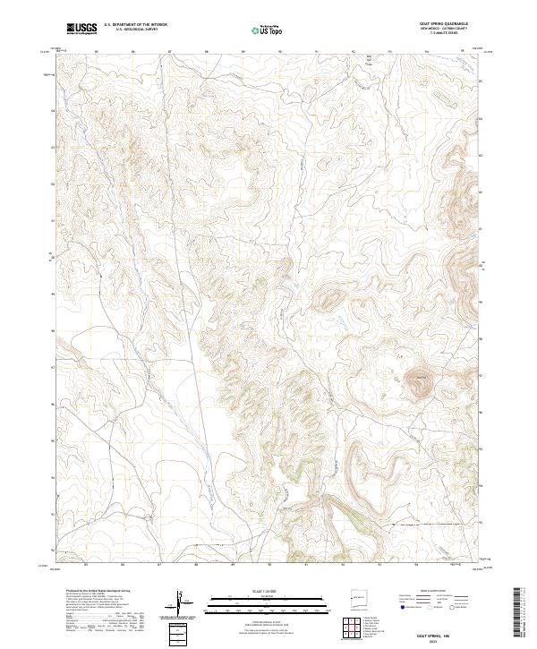 US Topo 7.5-minute map for Goat Spring NM