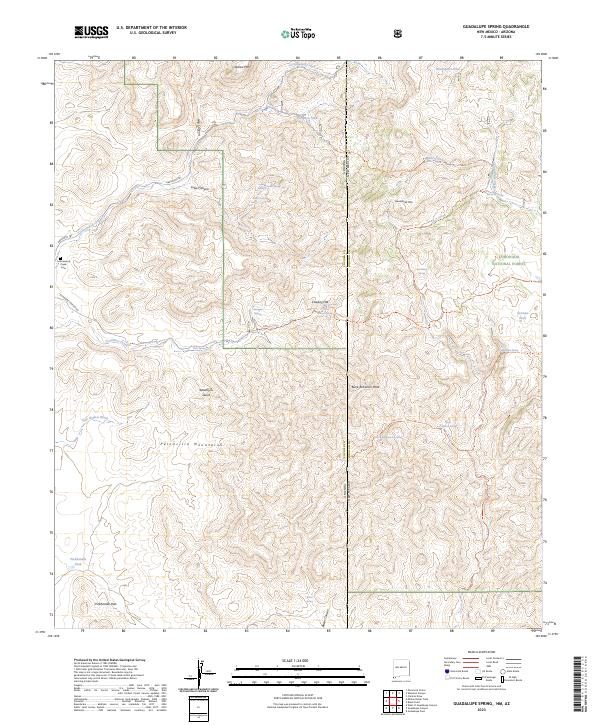 US Topo 7.5-minute map for Guadalupe Spring NMAZ