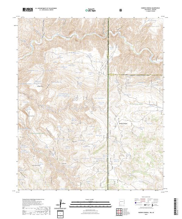 US Topo 7.5-minute map for Harden Cienega NMAZ