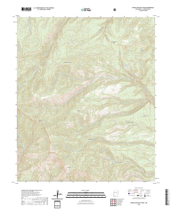 US Topo 7.5-minute map for Mogollon Baldy Peak NM