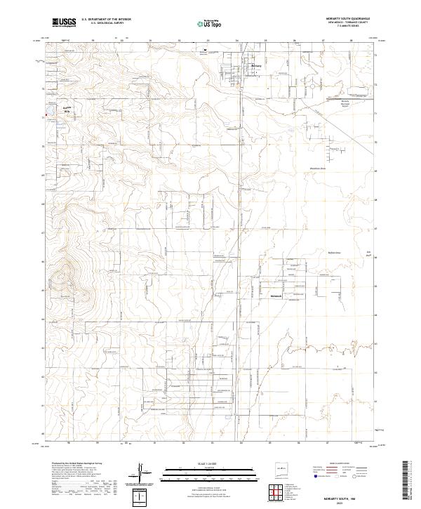 US Topo 7.5-minute map for Moriarty South NM