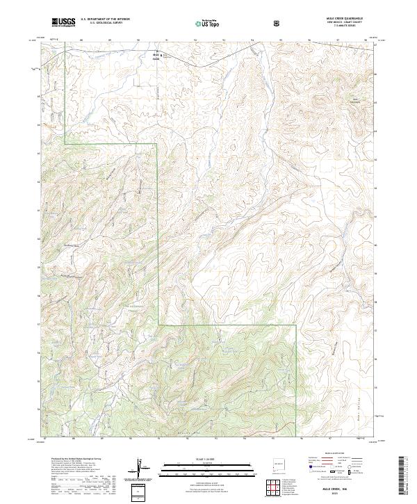 US Topo 7.5-minute map for Mule Creek NM