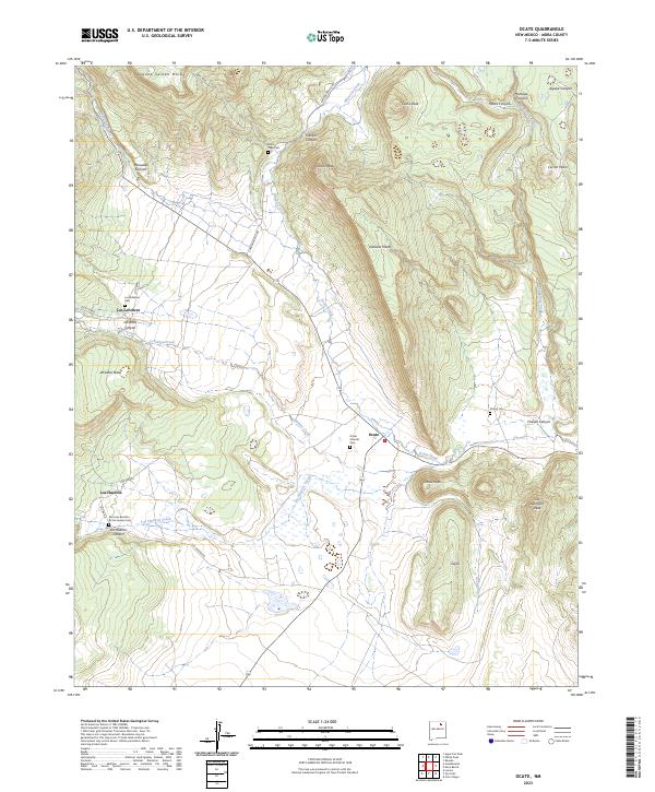 US Topo 7.5-minute map for Ocate NM