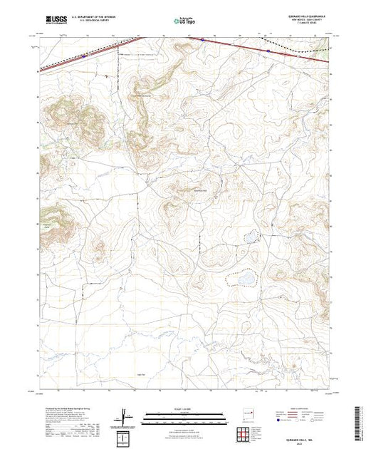 US Topo 7.5-minute map for Quemado Hills NM – American Map Store