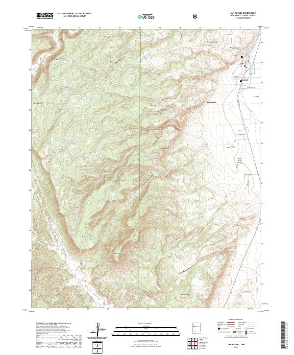 US Topo 7.5-minute map for San Rafael NM