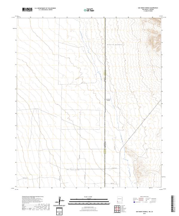 US Topo 7.5-minute map for San Simon Cienega NMAZ