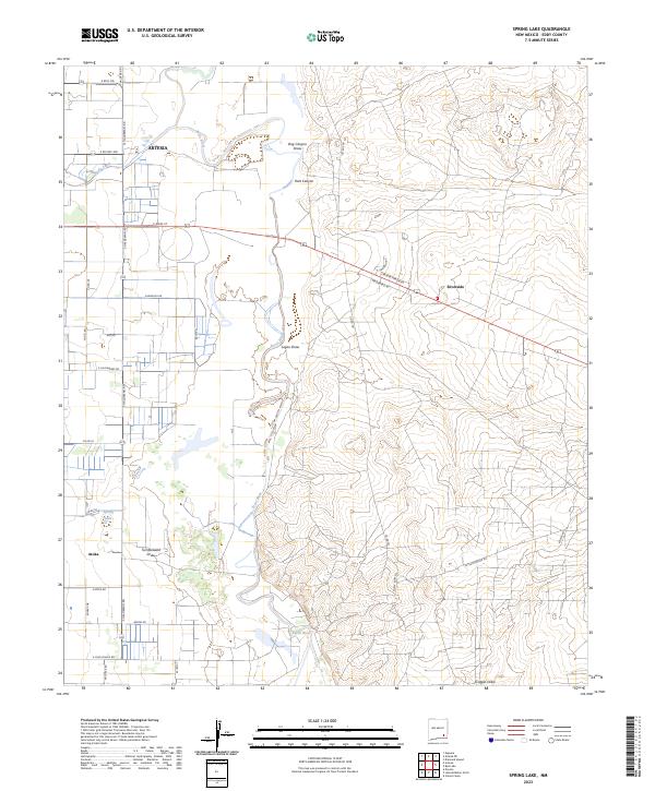 US Topo 7.5-minute map for Spring Lake NM