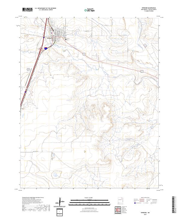 US Topo 7.5-minute map for Springer NM