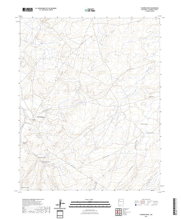 US Topo 7.5-minute map for Standing Rock NM