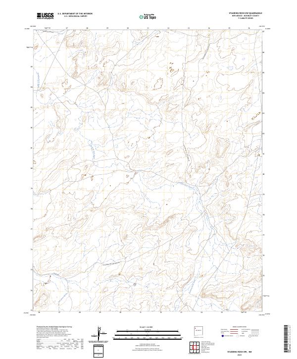 US Topo 7.5-minute map for Standing Rock NW NM