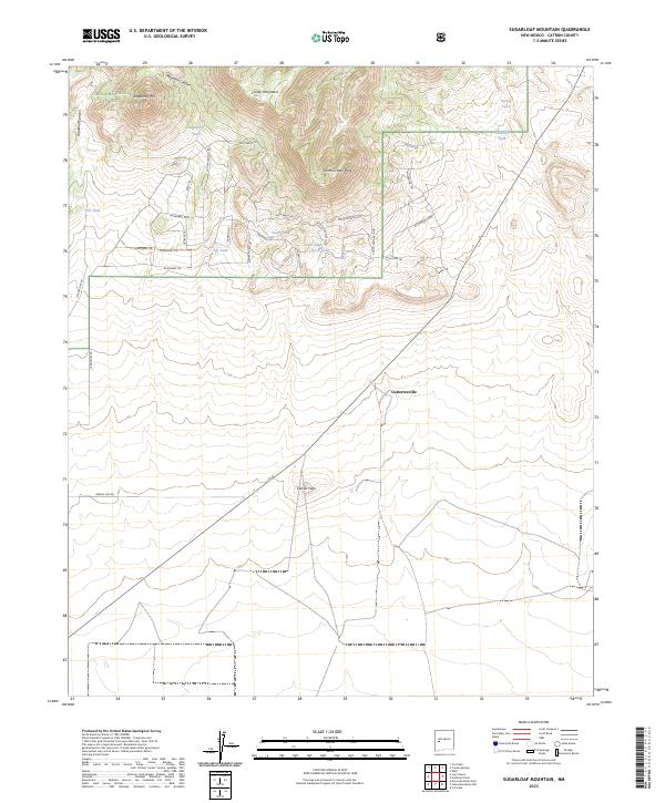 US Topo 7.5-minute map for Sugarloaf Mountain NM