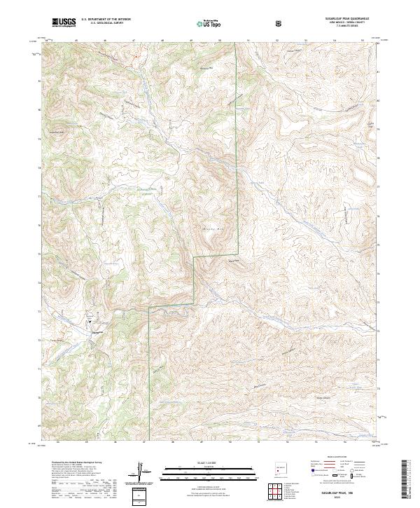 US Topo 7.5-minute map for Sugarloaf Peak NM