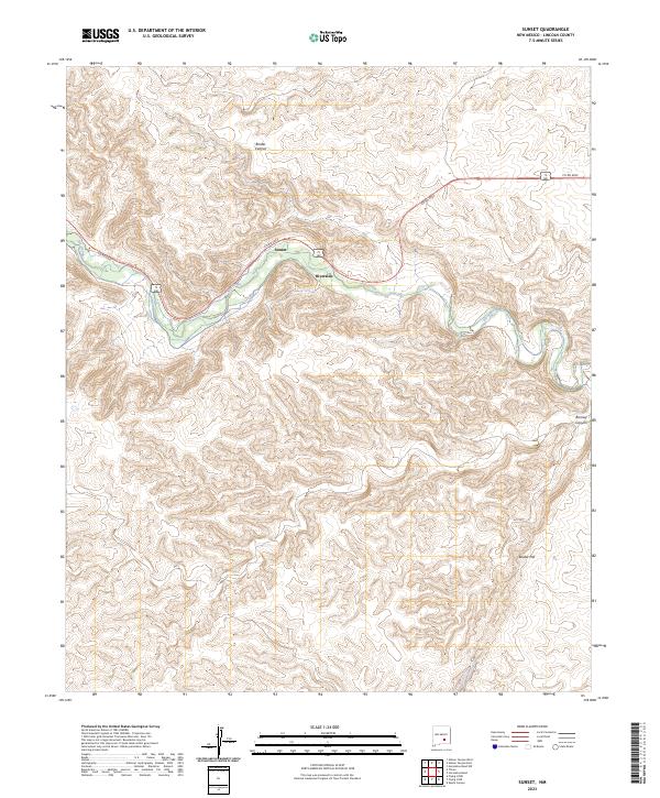 US Topo 7.5-minute map for Sunset NM