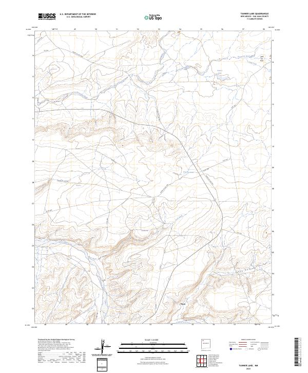 US Topo 7.5-minute map for Tanner Lake NM