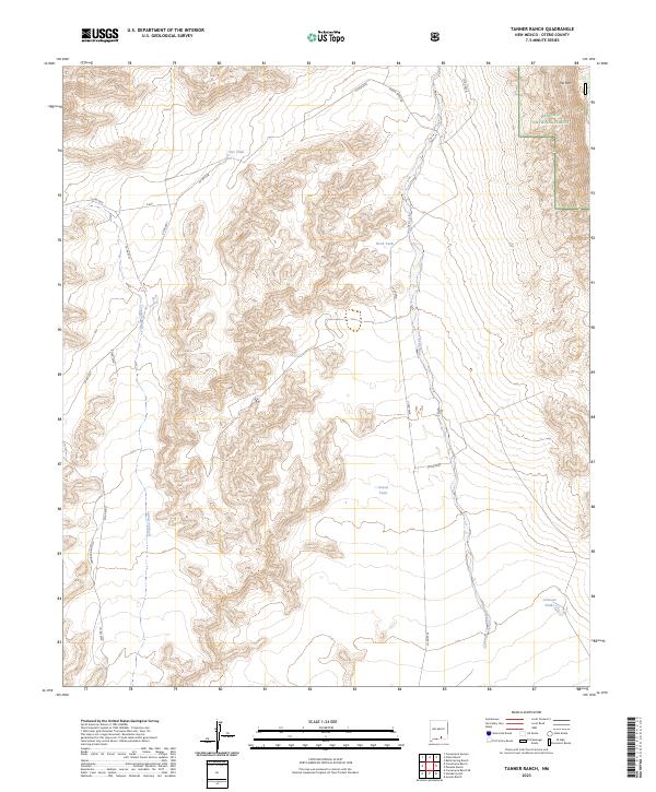 US Topo 7.5-minute map for Tanner Ranch NM