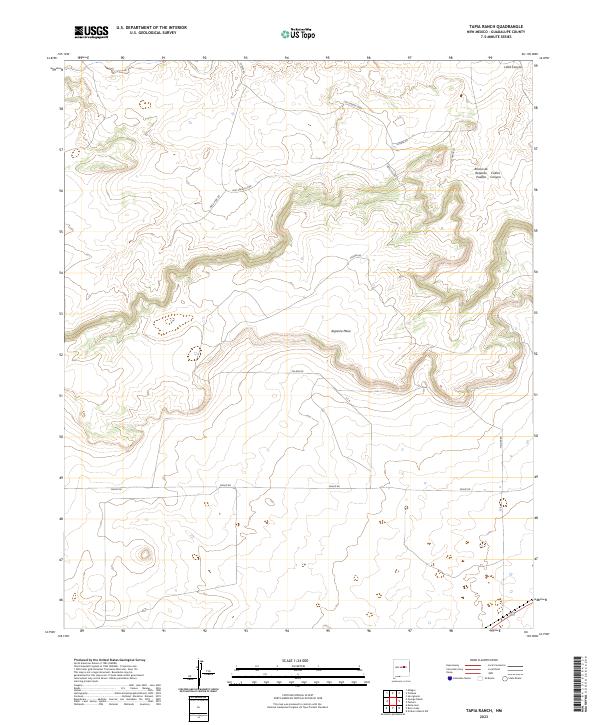 US Topo 7.5-minute map for Tapia Ranch NM