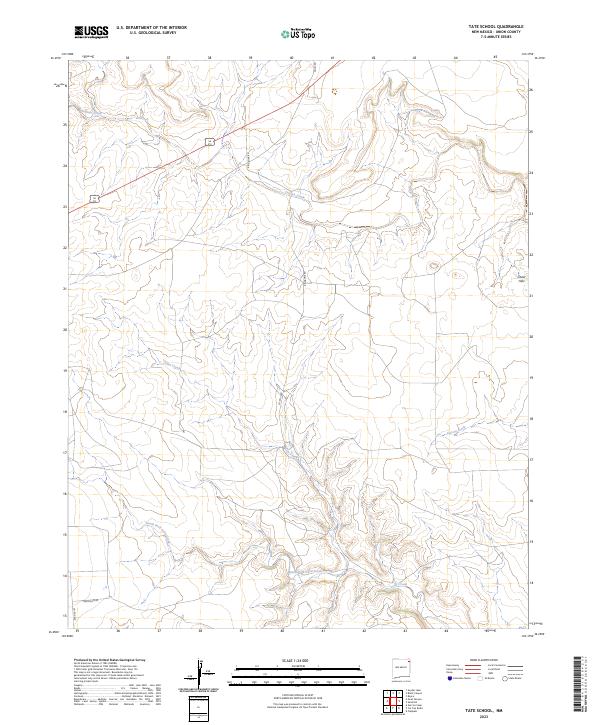 US Topo 7.5-minute map for Tate School NM