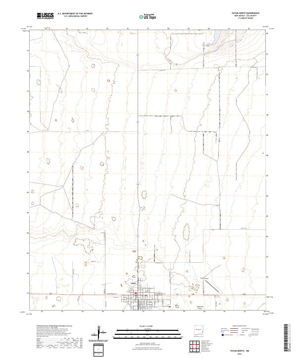 US Topo 7.5-minute map for Tatum North NM