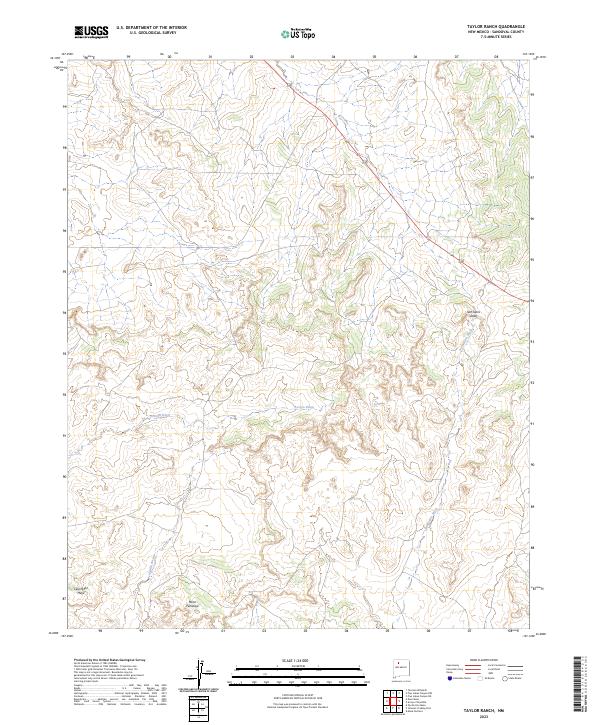 US Topo 7.5-minute map for Taylor Ranch NM