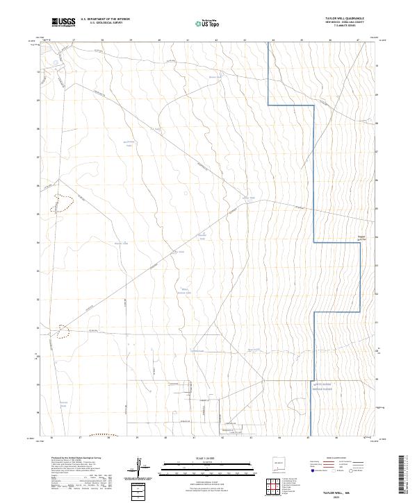 US Topo 7.5-minute map for Taylor Well NM