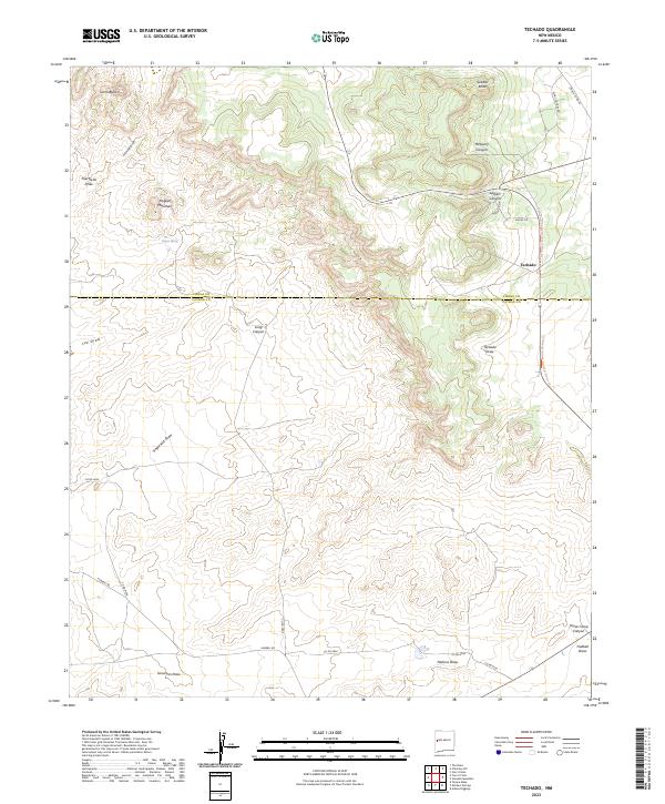 US Topo 7.5-minute map for Techado NM