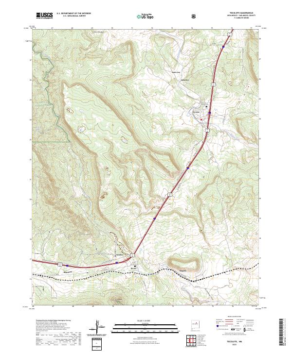 US Topo 7.5-minute map for Tecolote NM