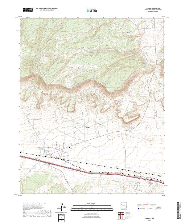 US Topo 7.5-minute map for Thoreau NM