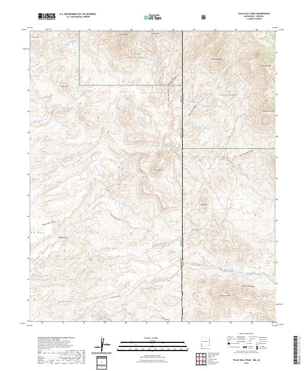 US Topo 7.5-minute map for Tillie Hall Peak NMAZ