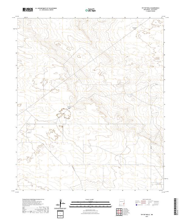 US Topo 7.5-minute map for Tip Top Wells NM