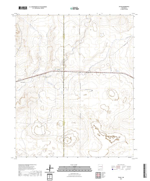 US Topo 7.5-minute map for Tolar NM