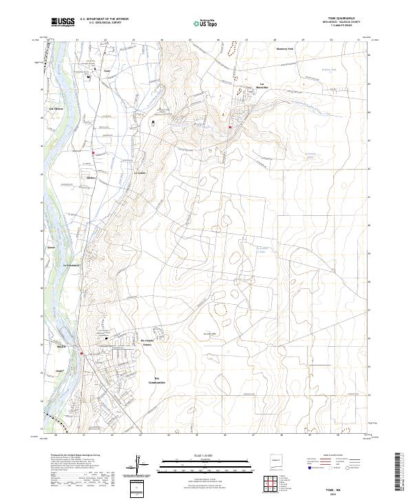 US Topo 7.5-minute map for Tome NM