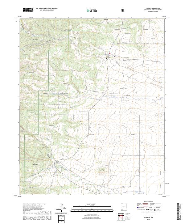 US Topo 7.5-minute map for Torreon NM