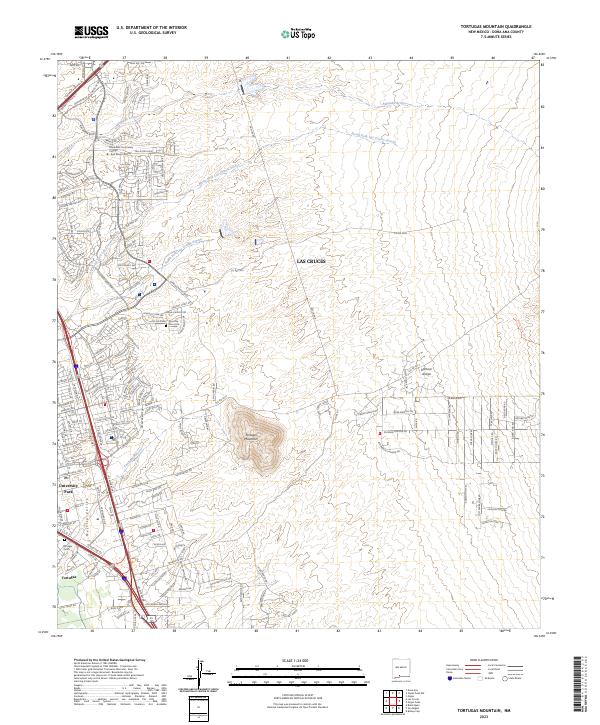 US Topo 7.5-minute map for Tortugas Mountain NM